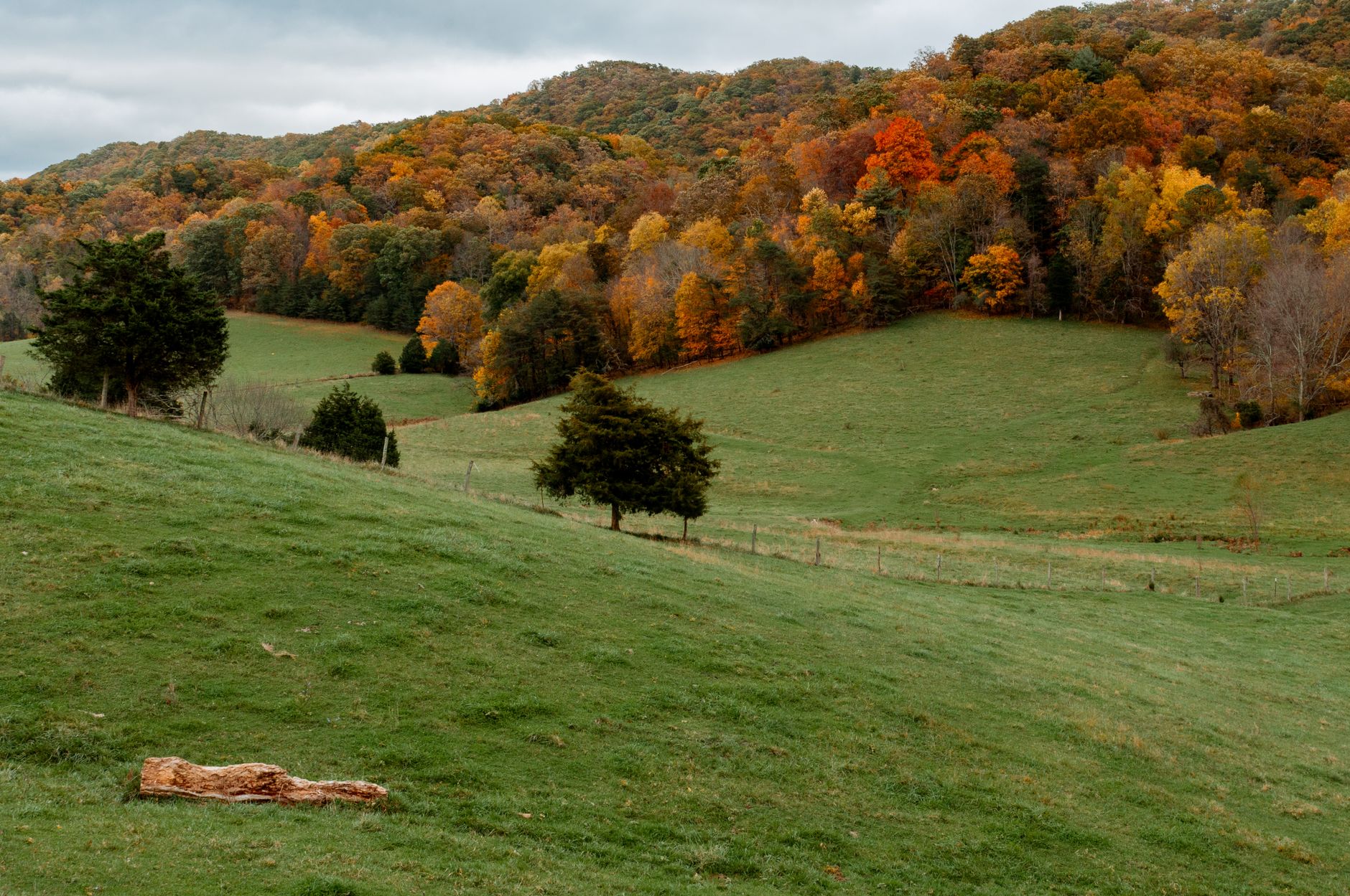 scenic autumn landscape in blacksburg virginia